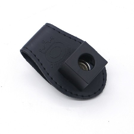 [绿草厂家]巧克粉随身夹 皮质擦杆粉夹斯诺克黑8台球配件用品定制