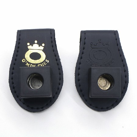 [绿草厂家]巧克粉随身夹 皮质擦杆粉夹斯诺克黑8台球配件用品定制