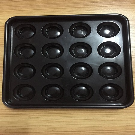 [绿草厂家]台球盘批发16粒黑色台球装盘台球配件用品塑料摆球托盘