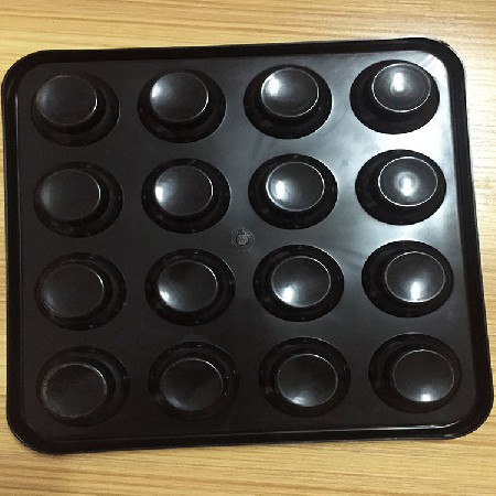 [绿草厂家]台球盘批发16粒黑色台球装盘台球配件用品塑料摆球托盘